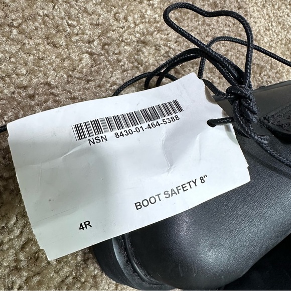 bates 1950 combat military boots Size 4R Boot Safety 8" Black Steel Toe Boot - Picture 11 of 11